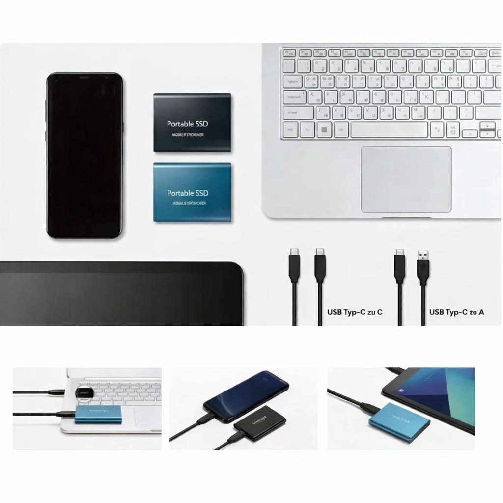 2TB Portable Solid State Drive – Lightning-Fast Transfer & Pocket-Size Storage for Laptops, Desktops, Mac & PC