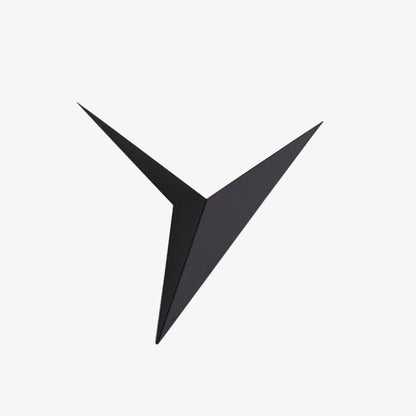 Applique murale triangulaire en métal, éclairage LED 3W vers le bas pour chambre, salon, couloir, luminaire géométrique moderne, noir, blanc, doré, fixation murale