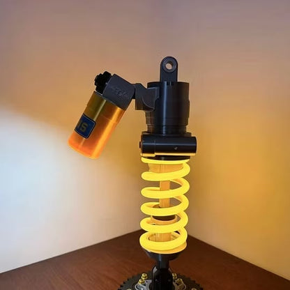 Racing Shock Absorber Desk Light with Rechargeable LED & Touch Dimmer for Gaming Rooms & Garages