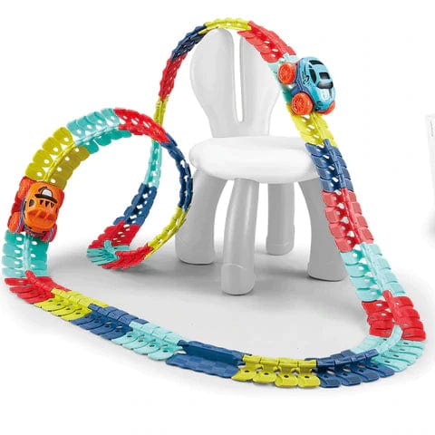 Flexible Magnetic Race Track Set with Glow-in-the-Dark Car for Kids | Educational STEM Building Toy