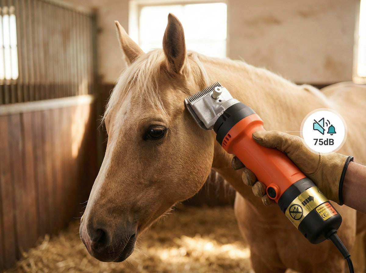Tondeuse pour chevaux Ortekor | Tondeuse équestre ultra-silencieuse au design ergonomique | Un pansage sans stress pour les chevaux sensibles