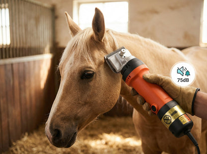Tondeuse pour chevaux Ortekor | Tondeuse équestre ultra-silencieuse au design ergonomique | Un pansage sans stress pour les chevaux sensibles