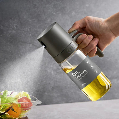 Vaporisateur d'huile en verre résistant à la chaleur 250 ml, outil de cuisine pour friteuse à air, grill, salade et pâtisserie