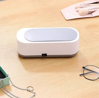 Portable Ultrasonic Jewelry Cleaner for Rings Watches Glasses Eyeglasses Makeup Brushes Small Items Deep Cleaning Machine Sonic Wave