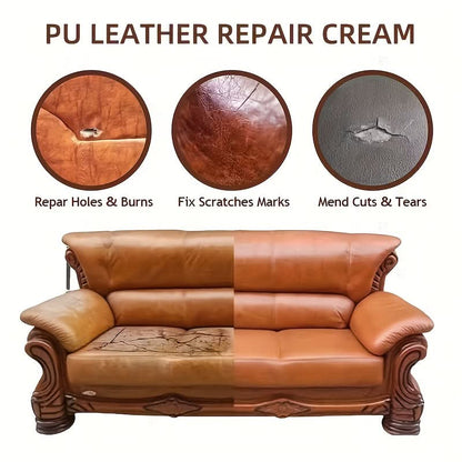 Kit de réparation pour cuir et vinyle pour canapés, intérieurs de voiture et tissus d'ameublement – 12 options de couleurs pour les retouches de meubles