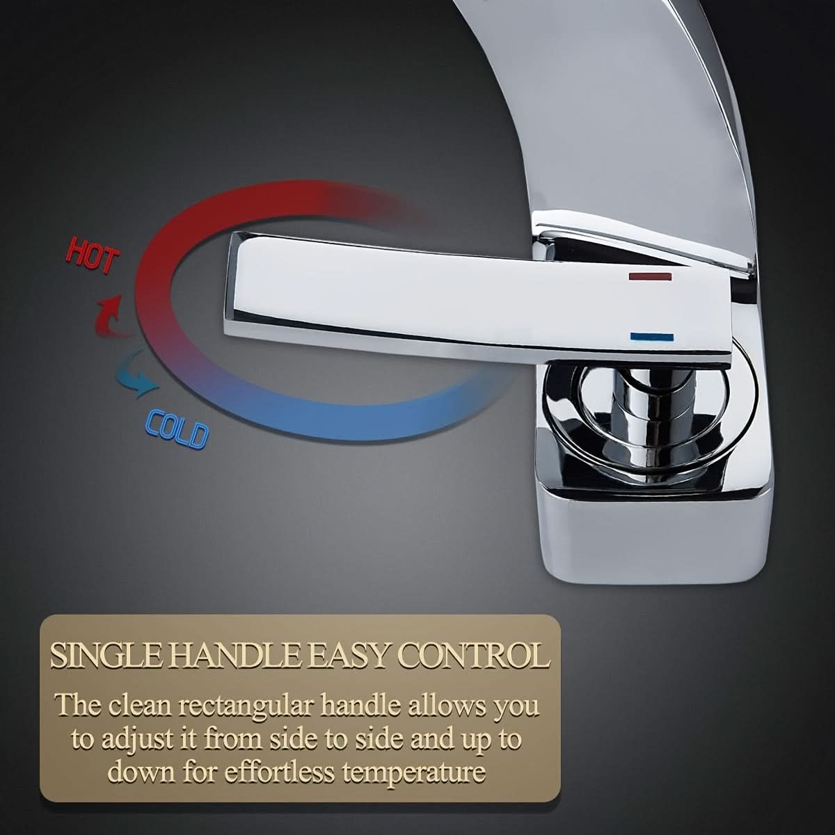Single-Hole Waterfall Sink Faucet – 304 Stainless Steel Basin Mixer Tap for Modern Bathroom Vanities & Vessel Sinks