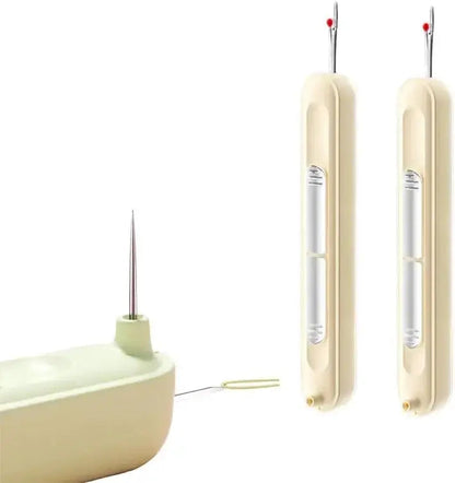 2-in-1 Sewing Helper with Threading Guide and Stitch Remover 4.1 inches Portable Craft Tool for Quilting Embroidery Alterations Mending Gree