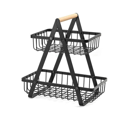HARVESTTIER – Panier à fruits à 2 étages pour un rangement élégant au quotidien