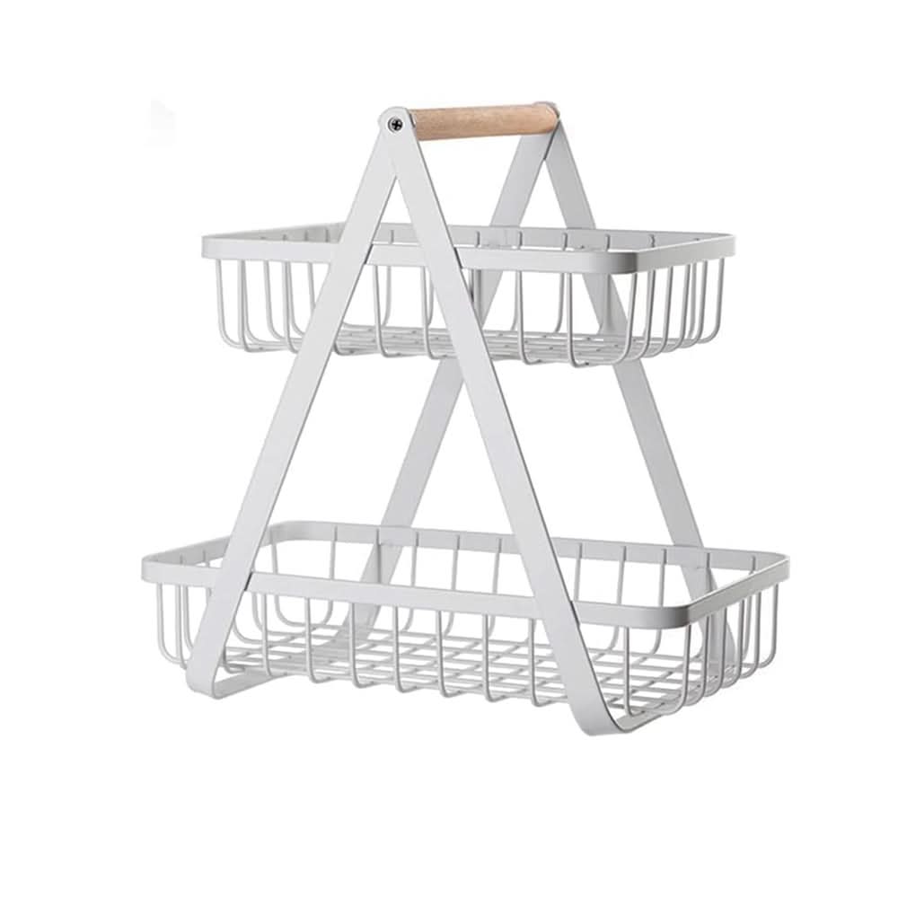 HARVESTTIER – Panier à fruits à 2 étages pour un rangement élégant au quotidien