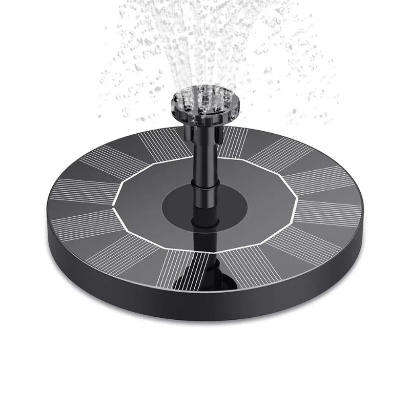 Solar-Powered Floating Fountain Pump with 6 Spray Nozzles for Bird Baths, Ponds & Garden Water Features
