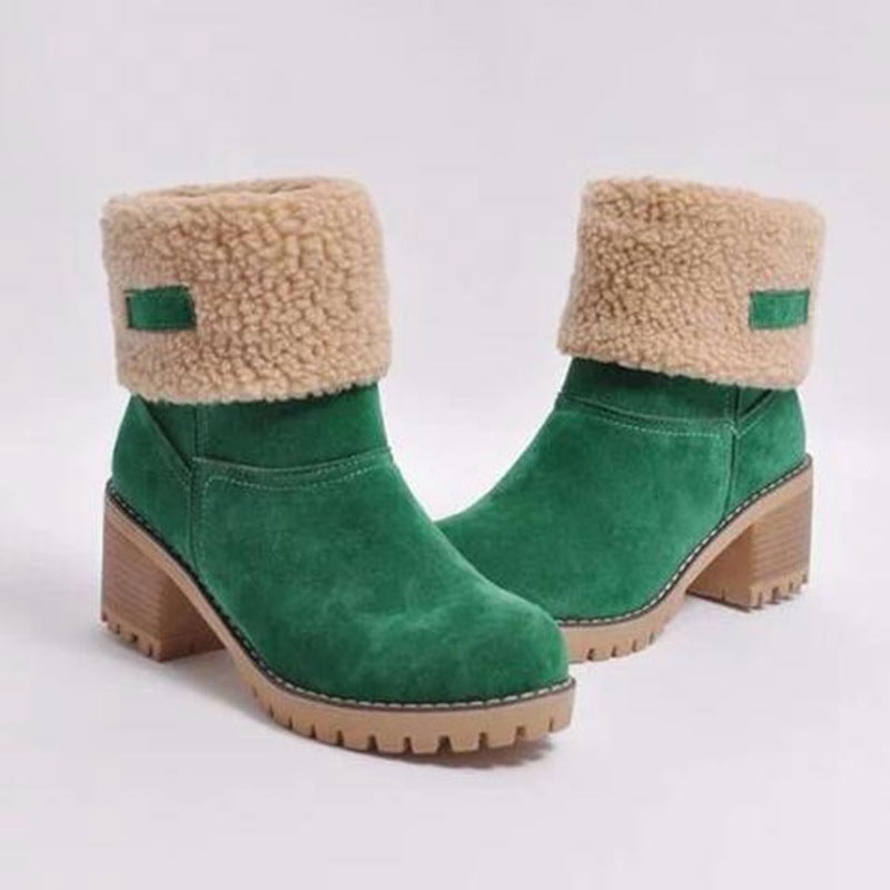 Women's Block Heel Ankle Boots with Arch Support – Lightweight Cushioned Footwear for All-Day Comfort