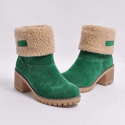 Women's Block Heel Ankle Boots with Arch Support – Lightweight Cushioned Footwear for All-Day Comfort