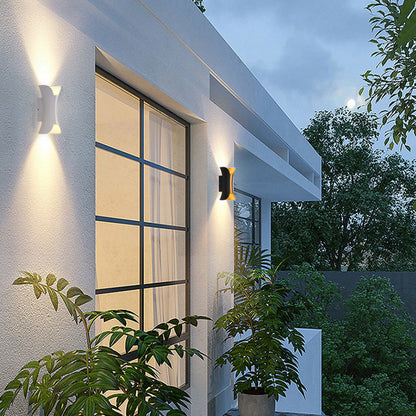 Waterproof Curved LED Outdoor Sconce Hardwired Wall Light for Patio Garden & Entryway