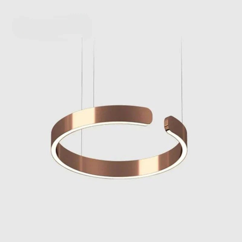Plafonnier LED circulaire à anneau en aluminium de 20 po, hauteur réglable pour îlot de cuisine, salle à manger et hall d'entrée, luminaire suspendu moderne en forme de halo, économe en énergie