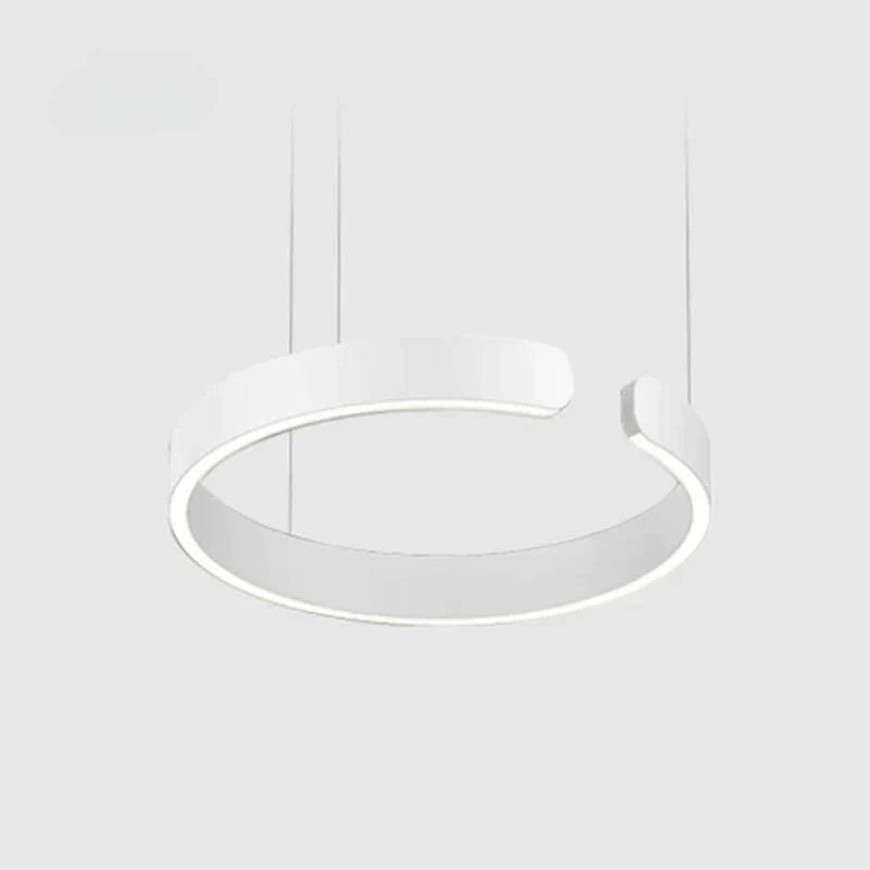 Plafonnier LED circulaire à anneau en aluminium de 20 po, hauteur réglable pour îlot de cuisine, salle à manger et hall d'entrée, luminaire suspendu moderne en forme de halo, économe en énergie