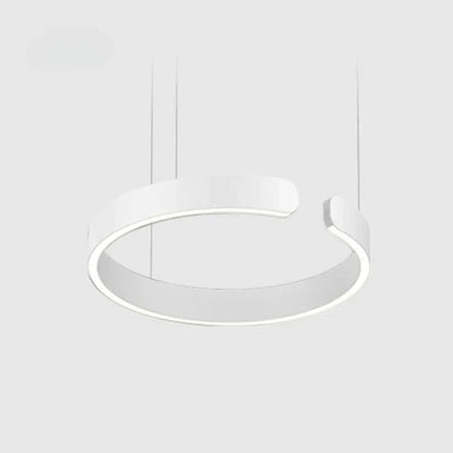 Plafonnier LED circulaire à anneau en aluminium de 20 po, hauteur réglable pour îlot de cuisine, salle à manger et hall d'entrée, luminaire suspendu moderne en forme de halo, économe en énergie