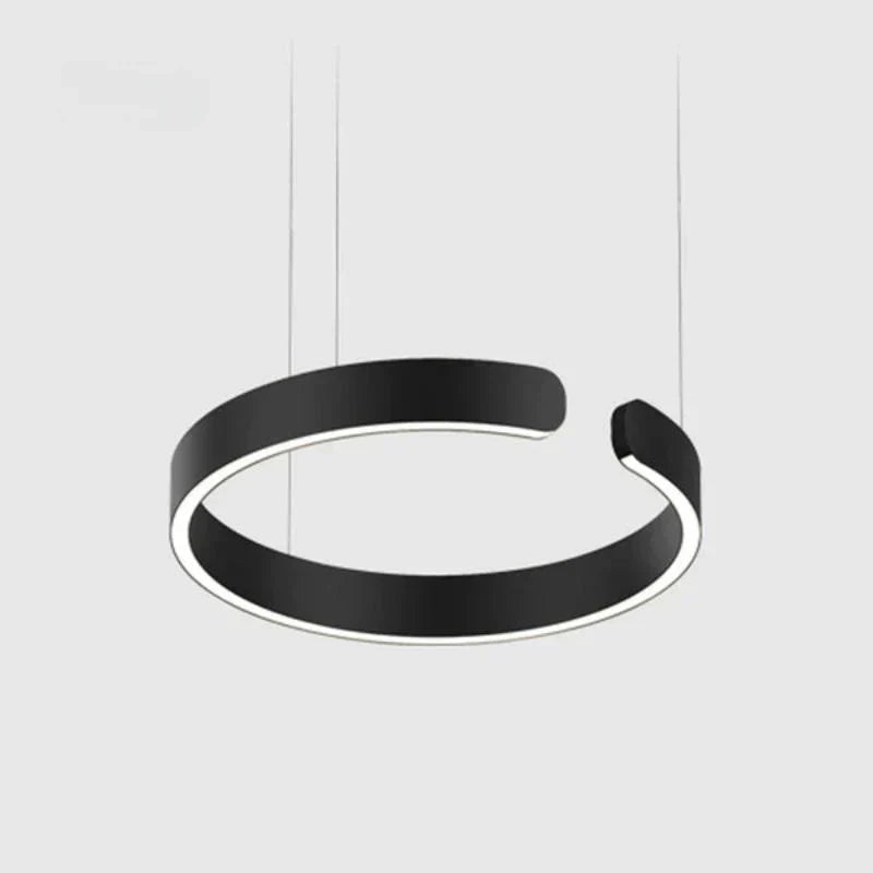 Plafonnier LED circulaire à anneau en aluminium de 20 po, hauteur réglable pour îlot de cuisine, salle à manger et hall d'entrée, luminaire suspendu moderne en forme de halo, économe en énergie