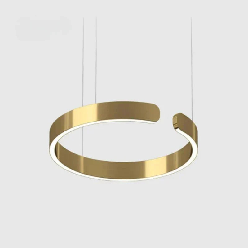 Plafonnier LED circulaire à anneau en aluminium de 20 po, hauteur réglable pour îlot de cuisine, salle à manger et hall d'entrée, luminaire suspendu moderne en forme de halo, économe en énergie