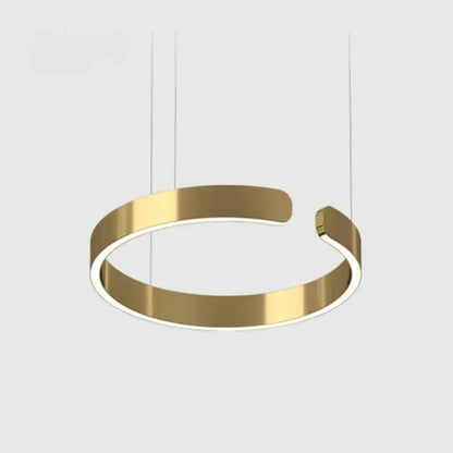 Plafonnier LED circulaire à anneau en aluminium de 20 po, hauteur réglable pour îlot de cuisine, salle à manger et hall d'entrée, luminaire suspendu moderne en forme de halo, économe en énergie