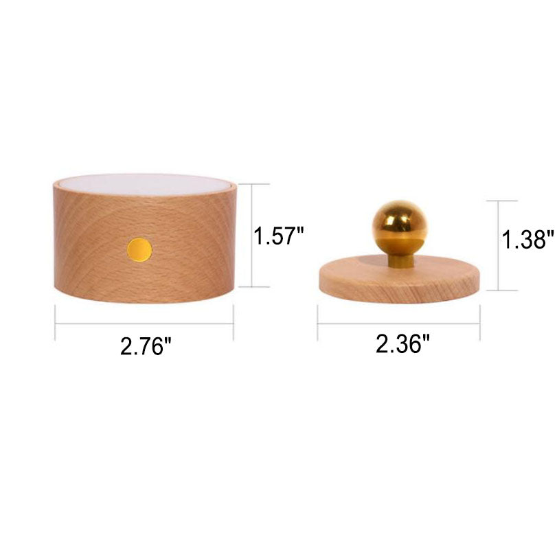 Rechargeable Magnetic Touch Control LED Accent Light for Hallway Bedroom Wall Sconce in Natural Wood Finish 3 in Wide 400 Lumens Ambient