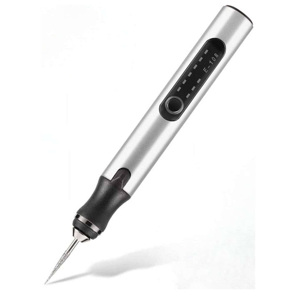 Stylo de gravure de précision rechargeable par USB avec vitesse réglable de 5000 à 18000 tr/min pour projets de bricolage sur métal, verre, bois et bijoux, silencieux