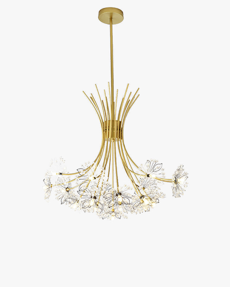 Lustre en cristal à bras multiples, 13 ampoules, 20,5 pouces de diamètre, verre étincelant pour salle à manger, salon, entrée, chambre, moderne et ajustable