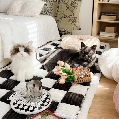 Chenille Pet Blanket with Non-Slip Backing – Plush Furniture Protector for Dogs & Cats – Machine Washable Couch Cover