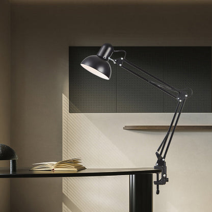 Metal Desk Lamp with E26 Socket for Bedside Reading and Office Task Lighting in Modern Homes
