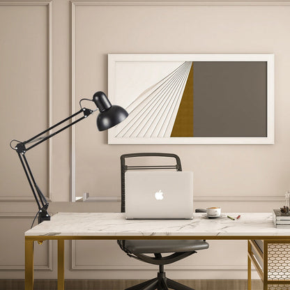 Sleek Metal Desk Lamp with E26 Socket for Bedroom, Office & Study – Adjustable Reading Light for Modern Interiors