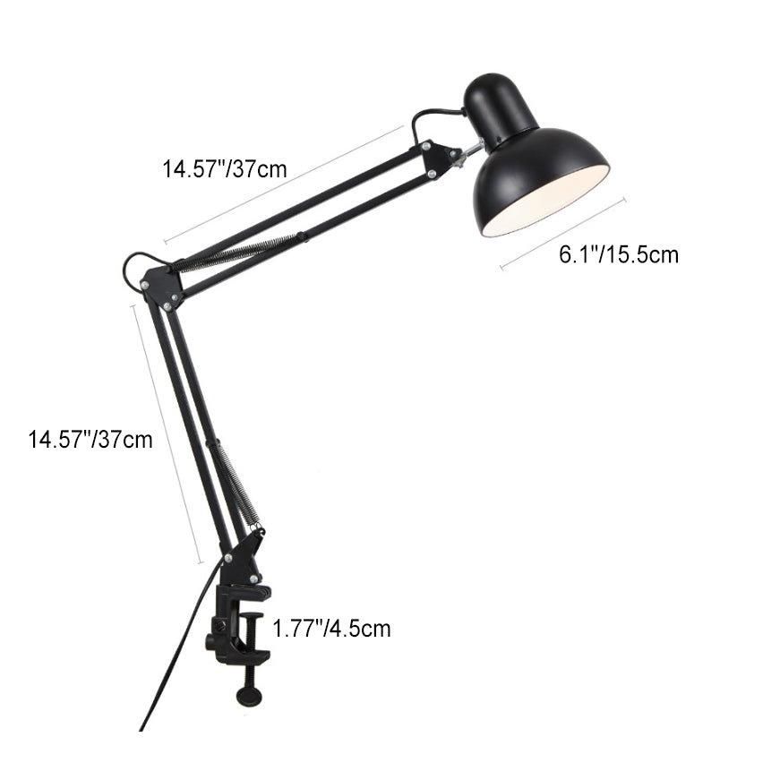Metal Desk Lamp with E26 Socket for Bedside Reading and Office Task Lighting in Modern Homes