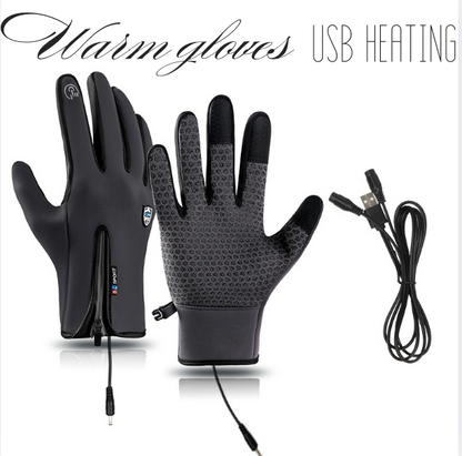 Touchscreen Winter Gloves Waterproof Windproof USB Rechargeable Thermal Heated for Skiing Cycling Driving Outdoor Activities Men Women