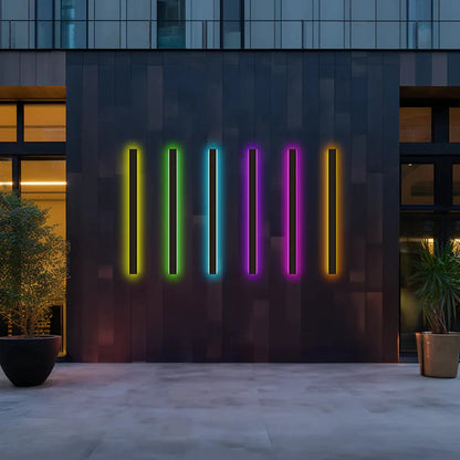 Applique murale LED verticale pour extérieur, 12-59 pouces, aluminium, étanche IP65, noire, pour porche, entrée, allée, jardin, mur, chemin, maison moderne