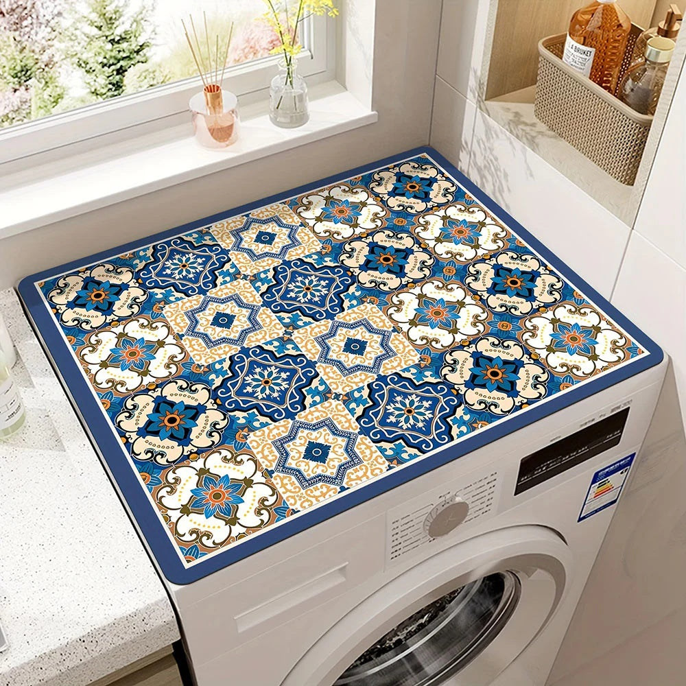 Microfiber Appliance Protection Mat – Non-Slip Countertop Cover for Kitchen & Laundry – Noise-Reducing Pad for Refrigerator Microwave