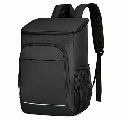Insulated Backpack Cooler 30L Gray Hands-Free Thermal Bag for Hiking Beach Camping Picnics Keeps Food Cold 16 Hours Waterproof Daypack