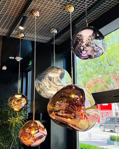Acrylic Drip Pendant Light 6-15 Inch E27 Socket Warm Glow Adjustable Ceiling Fixture Kitchen Island Dining Table Bedroom Bar Restaurant