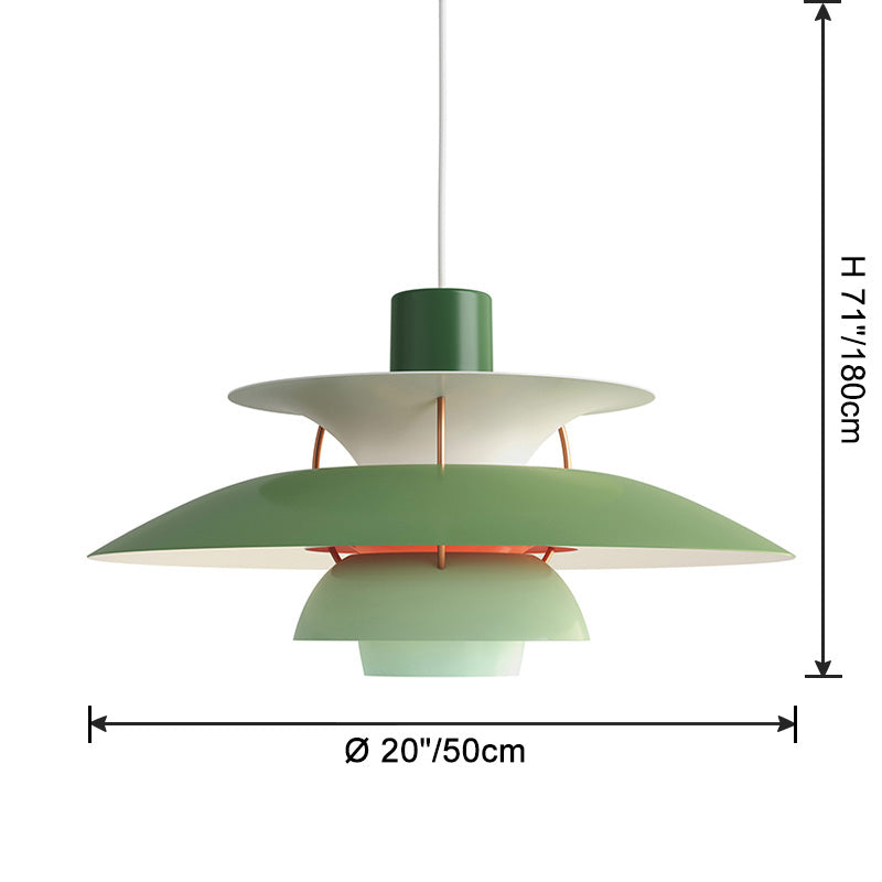 Tiered Metal Shade Hanging Light E27 Socket for Dining Room Kitchen Island Modern Scandinavian Drop Ceiling Fixture