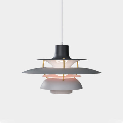 Tiered Metal Shade Hanging Light E27 Socket for Dining Room Kitchen Island Modern Scandinavian Drop Ceiling Fixture
