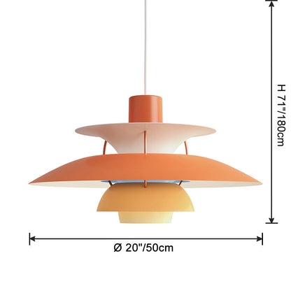 Tiered Metal Shade Hanging Light E27 Socket for Dining Room Kitchen Island Modern Scandinavian Drop Ceiling Fixture