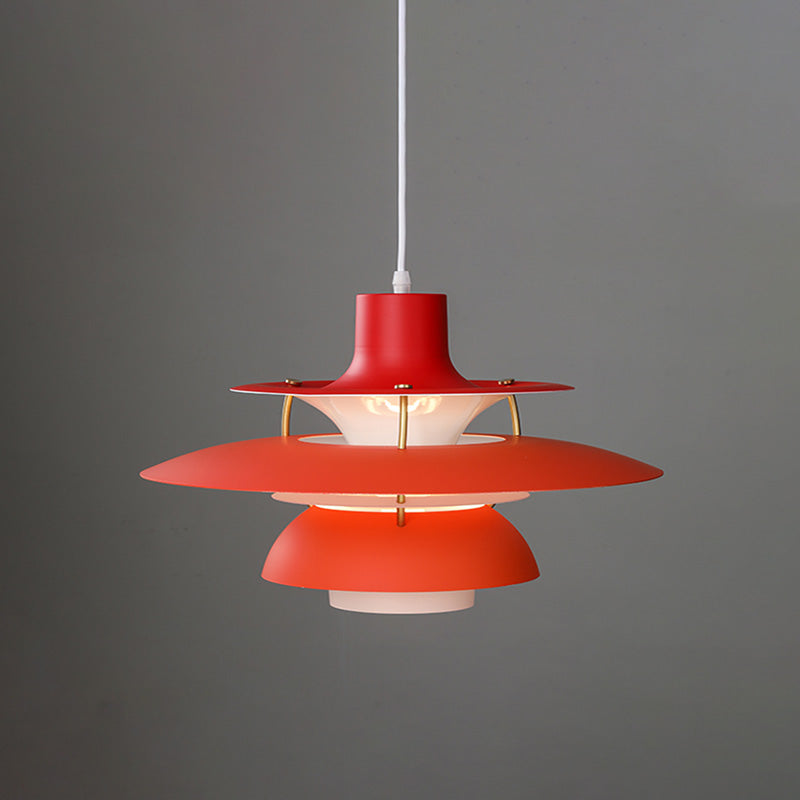 Tiered Metal Shade Hanging Light E27 Socket for Dining Room Kitchen Island Modern Scandinavian Drop Ceiling Fixture