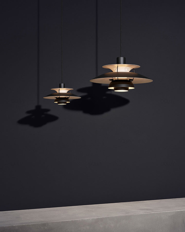 Tiered Metal Shade Hanging Light E27 Socket for Dining Room Kitchen Island Modern Scandinavian Drop Ceiling Fixture