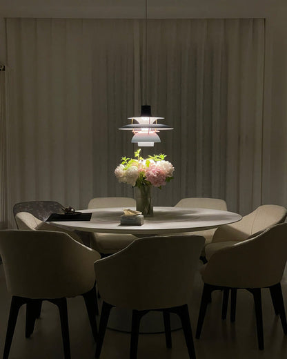Tiered Metal Shade Hanging Light E27 Socket for Dining Room Kitchen Island Modern Scandinavian Drop Ceiling Fixture