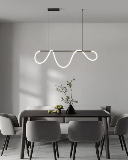 Adjustable Pendant Light Fixture with Remote Dimming 43 in Silicone LED for Kitchen Island Dining Table Modern Hanging Ceiling Lamp Gold Bla