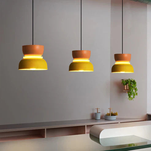 Suspension LED simple au fini blanc
