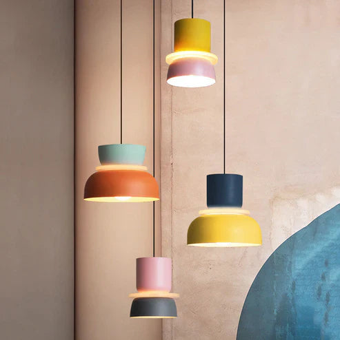 Suspension LED simple au fini blanc
