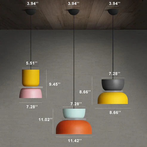Suspension LED simple au fini blanc