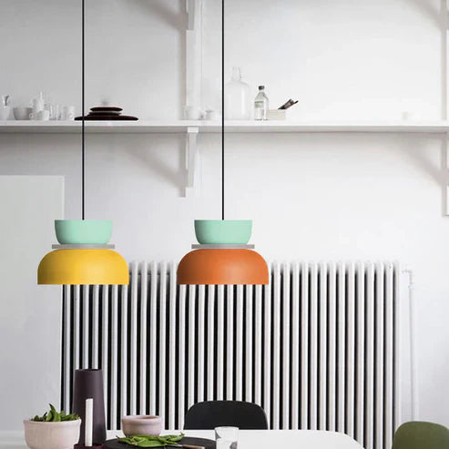Suspension LED simple au fini blanc
