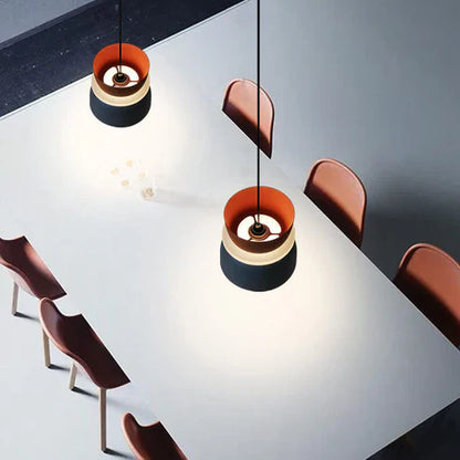 Suspension LED simple au fini blanc