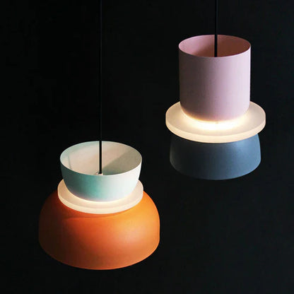 Suspension LED simple au fini blanc