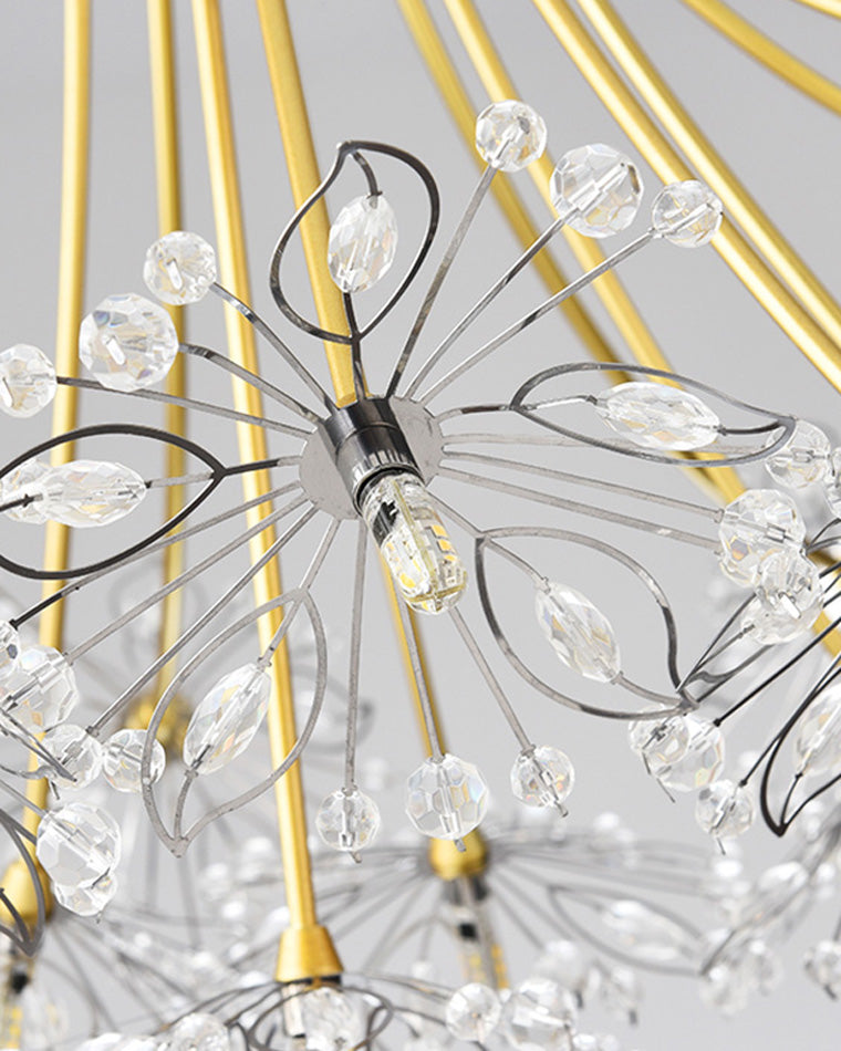 Lustre en cristal à bras multiples, 13 ampoules, 20,5 pouces de diamètre, verre étincelant pour salle à manger, salon, entrée, chambre, moderne et ajustable