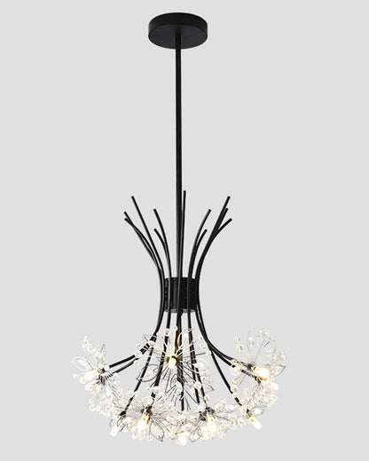 Lustre en cristal à bras multiples, 13 ampoules, 20,5 pouces de diamètre, verre étincelant pour salle à manger, salon, entrée, chambre, moderne et ajustable